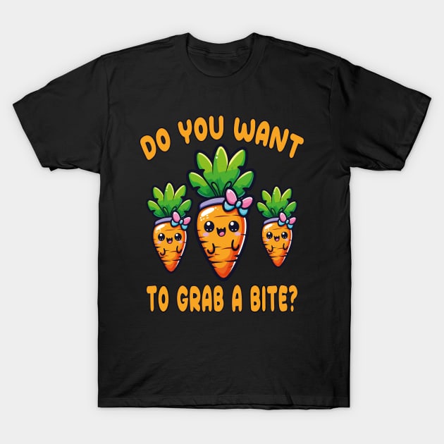 Do You Want to Grab a Bite? (International Carrot Day Carrot Tee) T-Shirt by chems eddine